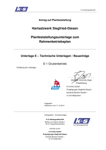 Hartsalzwerk Siegfried-Giesen Planfeststellungsunterlage zum