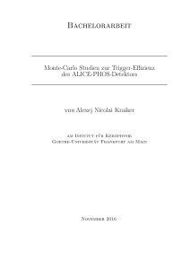 Bachelorarbeit Alexej Kraiker - Goethe