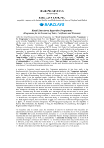 Barclays, RSSP Update 2010, Prospectus BaFin (Endfassung