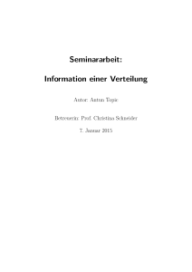 Seminararbeit: Information einer Verteilung