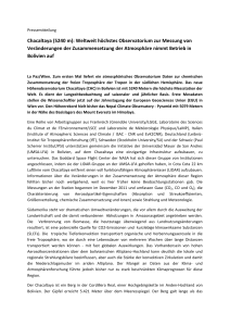 Chacaltaya-Bolivia - Leibniz-Institut für Troposphärenforschung eV