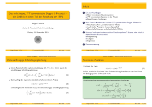 Das nichtlineare, PT-symmetrische Doppel–Potential