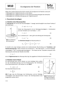 Grundgesetze der Rotation - WWW-Docs for B-TU