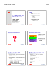 Compaq Overhead Template 3/30/00 1 TCP/IP Services for Open