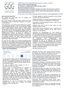 GQG Partners Emerging Markets Equity Fund (der „Fonds“)