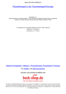 Physiotherapie in der Traumatologie/Chirurgie - Beck-Shop