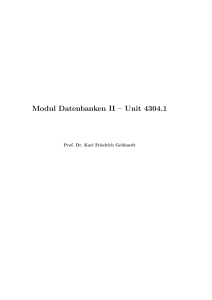 Modul Datenbanken II – Unit 4304.1