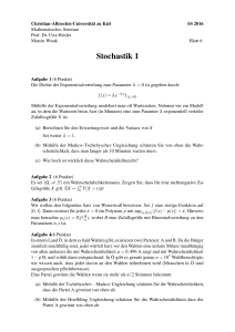 Stochastik 1 - Mathematisches Seminar - Christian