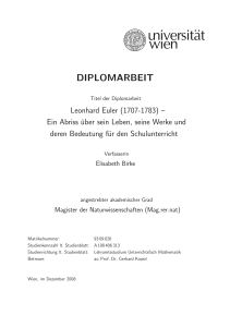 diplomarbeit - Universität Wien