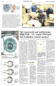 Mit Laserstrahl und militärischer High-Tech