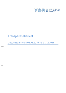 Transparenzbericht - Verwertungsgesellschaft Rundfunk GmbH