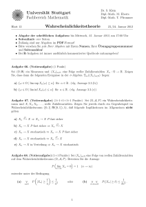 Universität Stuttgart Fachbereich Mathematik