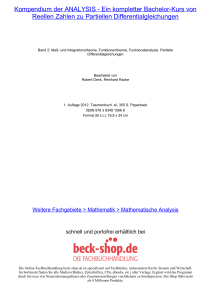 Kompendium der ANALYSIS - Beck-Shop