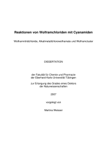 Reaktionen von Wolframchloriden mit Cyanamiden