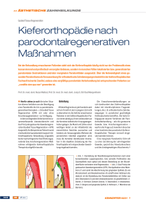 Kieferorthopädie nach parodontalregenerativen Maßnahmen