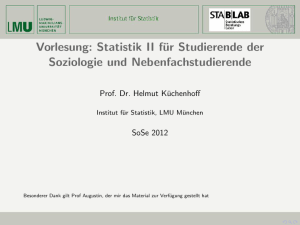Statistik II für Studierende der Soziologie und