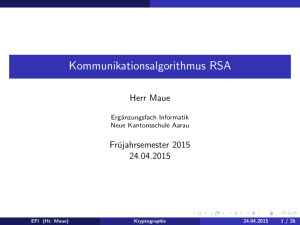 Kommunikationsalgorithmus RSA
