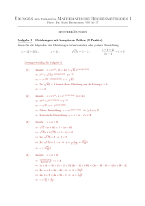 Übungen zur Vorlesung Mathematische