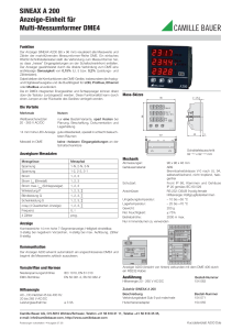 SINEAX A 200 Anzeige-Einheit für Multi