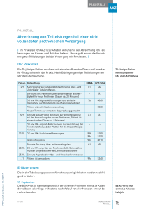 abrechnung von Teilleistungen bei einer nicht vollendeten