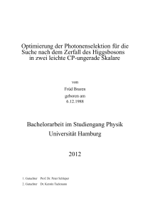 Optimierung der Photonenselektion für die Suche