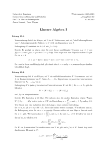 Lineare Algebra I - Fachbereich Mathematik und Statistik