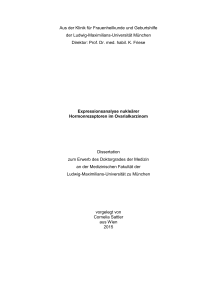 Expressionsanalyse nukleärer Hormonrezeptoren im Ovarialkarzinom