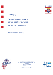 Gesundheitsvorsorge in Zeiten des Klimawandels