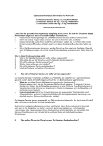 Information für Anwender Co-Valsartan Sandoz 80 mg / 12,5