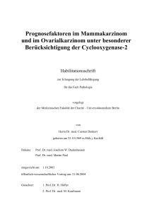 Prognosefaktoren im Mammakarzinom und im Ovarialkarzinom