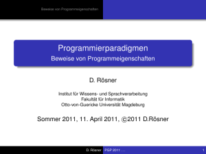 Programmierparadigmen - Beweise von Programmeigenschaften