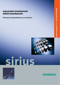 Industrielle Schalttechnik SIRIUS Schalttechnik