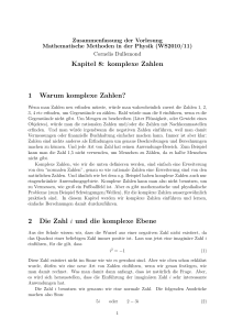 Zusammenfassung komplexe Zahlen