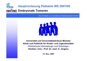 Wilms-Tumor - Universitätsklinikum Münster