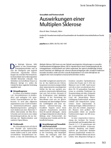 Auswirkungen einer Multiplen Sklerose