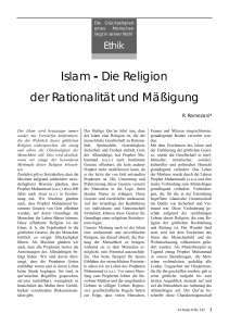 Islam - Die Religion der Rationalität und Mäßigung