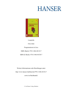 Leseprobe Fritz Jobst Programmieren in Java ISBN (Buch): 978
