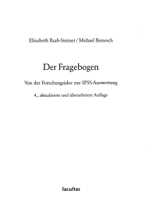 Elisabeth Raab-Steiner / Michael Benesch Der Fragebogen