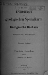 Erläuterungen zur geologischen Specialkarte des Königreichs