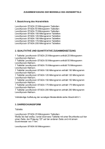 1. Bezeichnung des Arzneimittels Levothyroxin STADA 25