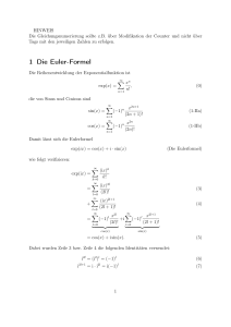 1 Die Euler-Formel - Unix-AG