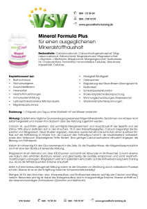 Mineral Formula Plus für einen ausgeglichenen Mineralstoffhaushalt