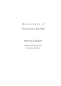 Analysis I