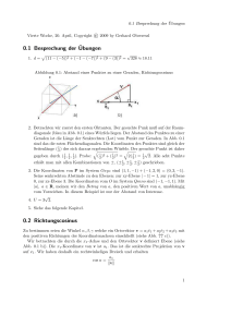 0.1 Besprechung der ¨Ubungen 0.2 Richtungscosinus