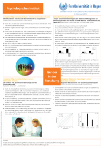 Psychologisches Institut Gender in der Forschung