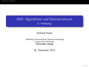 ADS: Algorithmen und Datenstrukturen - 8