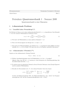 Ferienkurs Quantenmechanik 1 – Sommer 2009