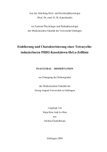 Etablierung und Charakterisierung einer Tetracyclin