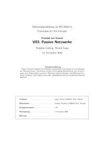 V03: Passive Netzwerke