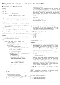 Lösungen zu den ¨Ubungen — Mathematik für Informatiker